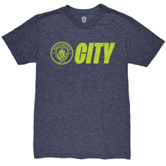 Manchester City 1863FC Lockup Twisted Tri-Blend Slub T-Shirt Heather Navy sale