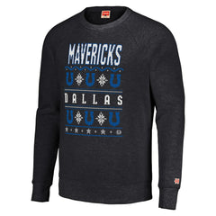 Dallas Mavericks Homage Unisex Holiday Raglan Pullover Sweatshirt Charcoal