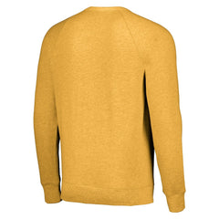 Golden State Warriors Homage Unisex Holiday Tri-Blend Raglan Pullover Sweatshirt Gold