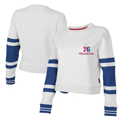 Philadelphia 76ers Stadium Essentials Women's Scrimmage Cropped Pullover Sweatshirt White