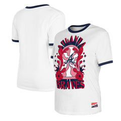 Atlanta Braves New Era Women's Oversized Ringer T-Shirt - White T-shirts