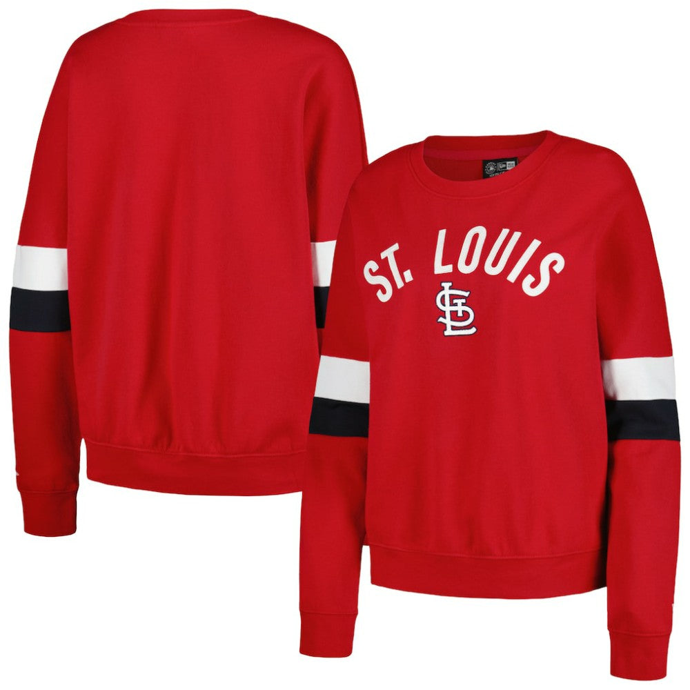 St. Louis Cardinals New Era Women's Game Day Crew Pullover Sweatshirt - Red Pullover