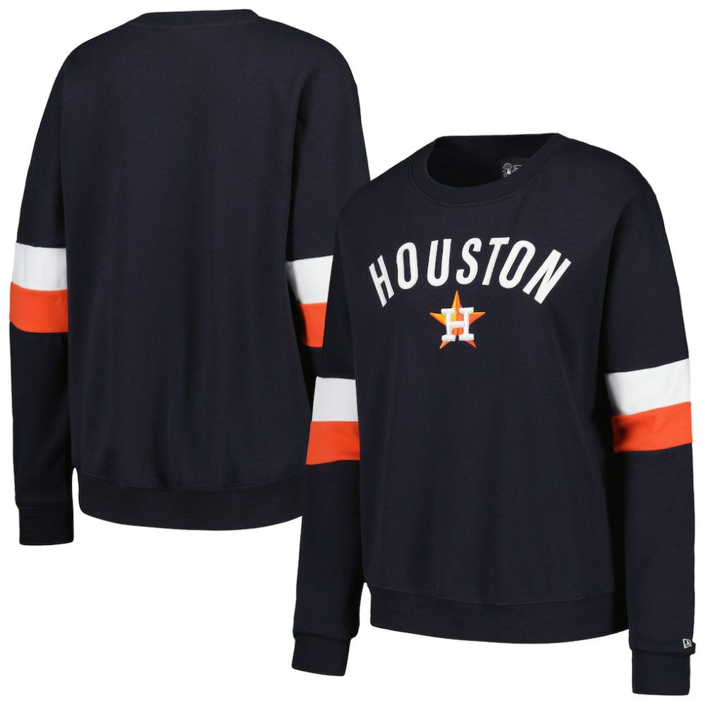 Houston Astros New Era Women's Game Day Crew Pullover Sweatshirt - Navy Pullover