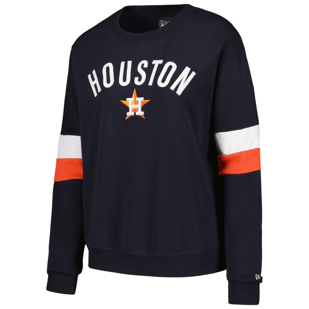 Houston Astros New Era Women's Game Day Crew Pullover Sweatshirt - Navy Pullover