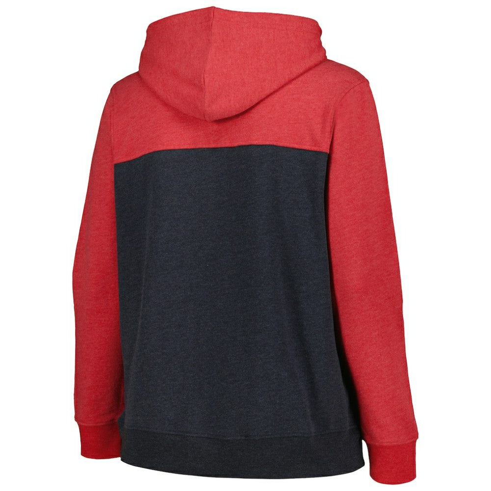 St. Louis Cardinals New Era Women's Plus Size Color Block Full-Zip Hoodie - Red Hoodies