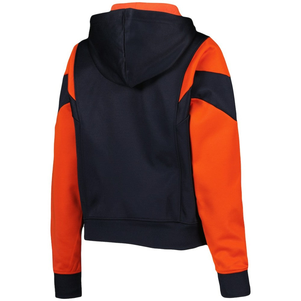 Houston Astros New Era Women's Color Block Fleece Quarter-Zip Hoodie - Navy Hoodies