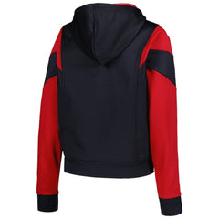 Boston Red Sox New Era Women's Color Block Fleece Quarter-Zip Hoodie - Navy Hoodies