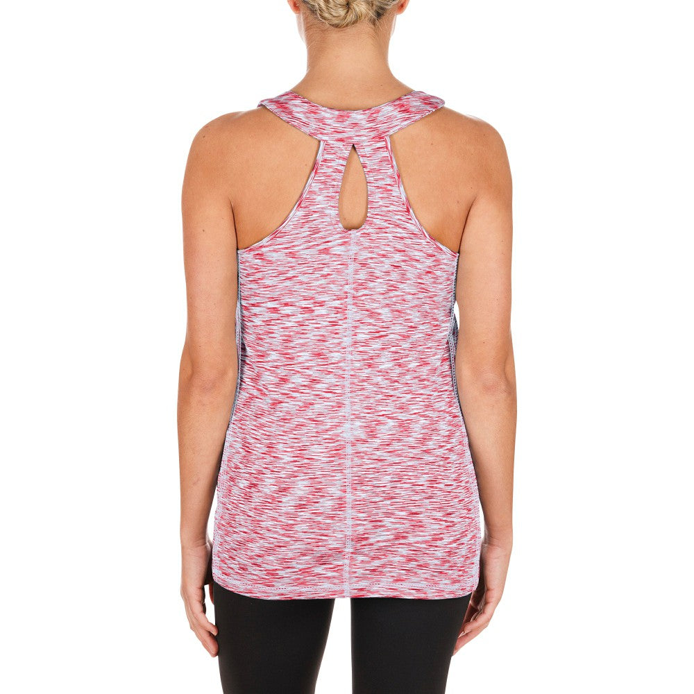 St. Louis Cardinals New Era Women's Space Dye Keyhole Back Tank Top - Red Tanks