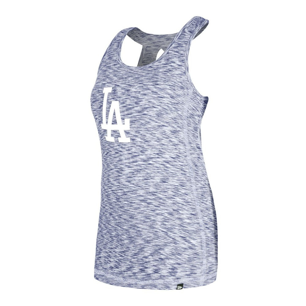 Los Angeles Dodgers New Era Women's Space Dye Keyhole Back Tank Top - Royal Tanks