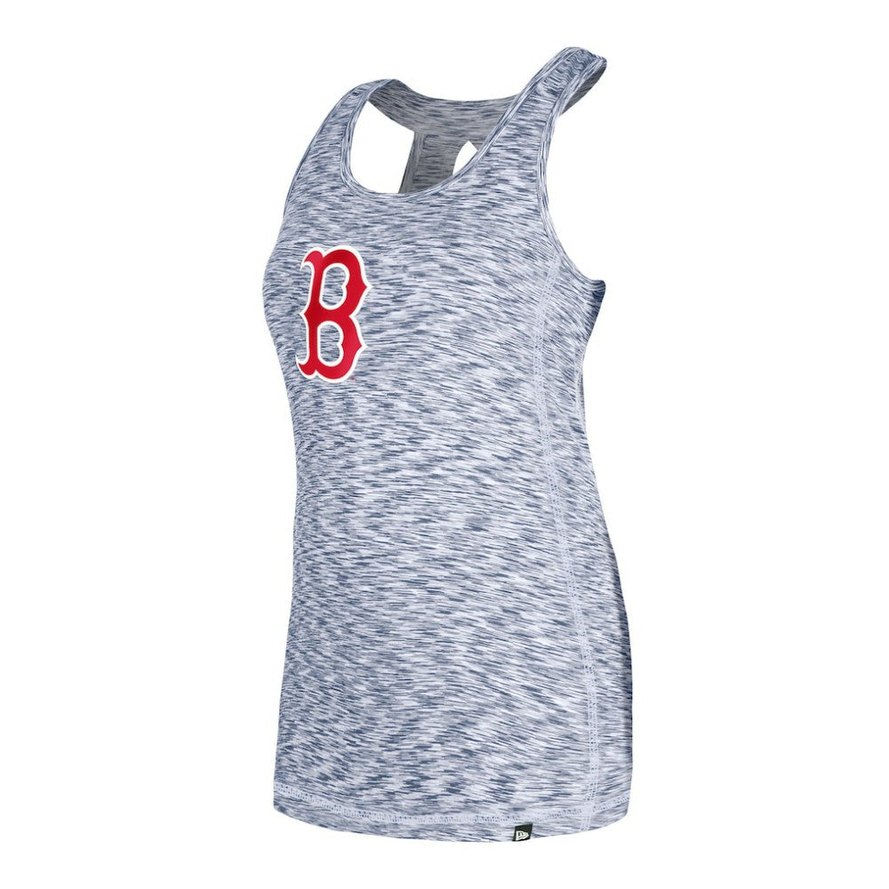 Boston Red Sox New Era Women's Space Dye Keyhole Back Tank Top - Navy Tanks