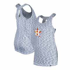 Houston Astros New Era Women's Space Dye Keyhole Back Tank Top - Navy Tanks