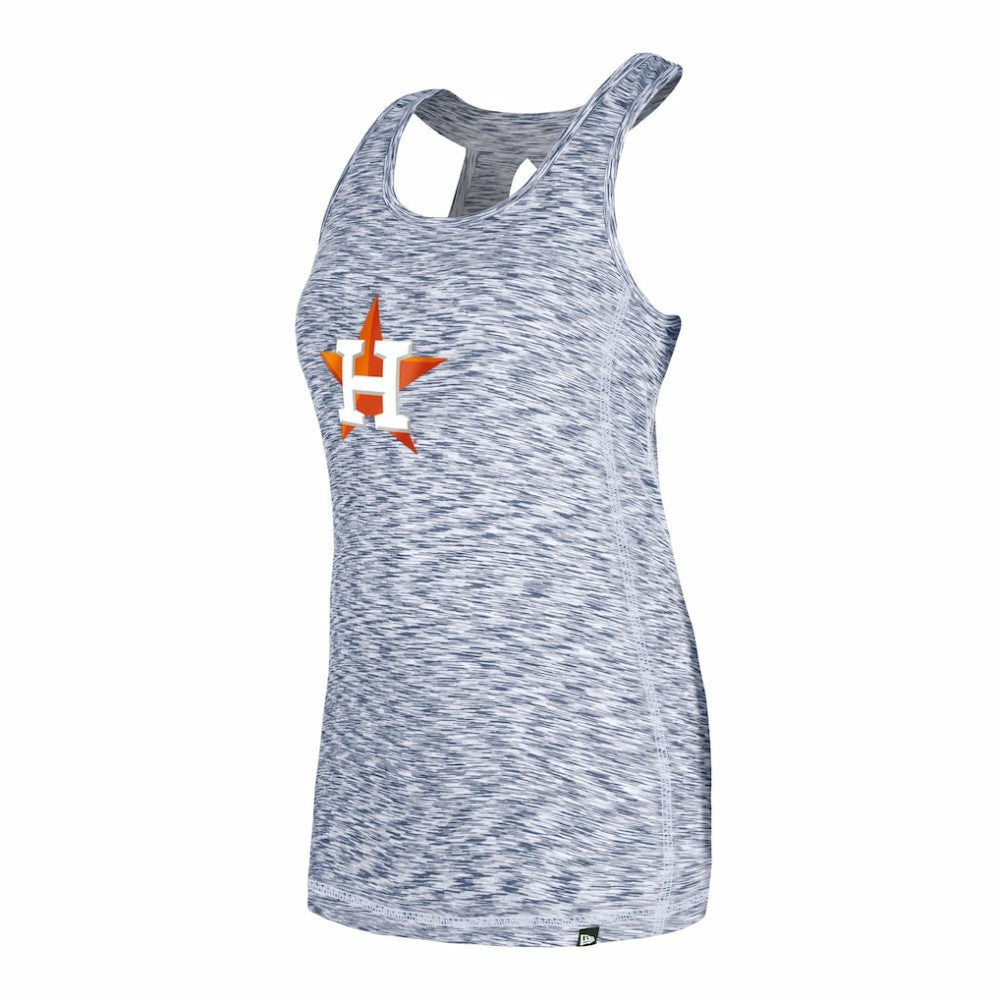 Houston Astros New Era Women's Space Dye Keyhole Back Tank Top - Navy Tanks