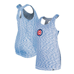 Chicago Cubs New Era Women's Space Dye Keyhole Back Tank Top - Royal Tanks