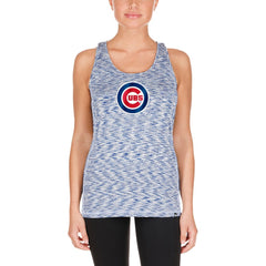 Chicago Cubs New Era Women's Space Dye Keyhole Back Tank Top - Royal Tanks