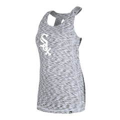 Chicago White Sox New Era Women's Space Dye Keyhole Back Tank Top - Black Tanks