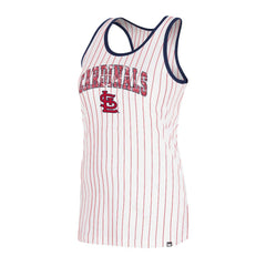 St. Louis Cardinals New Era Women's Sequin Pinstripe Racerback Tank Top - White Tanks