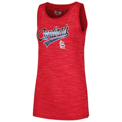 St. Louis Cardinals New Era Women's Space-Dye Active Tank Top - Red Tanks