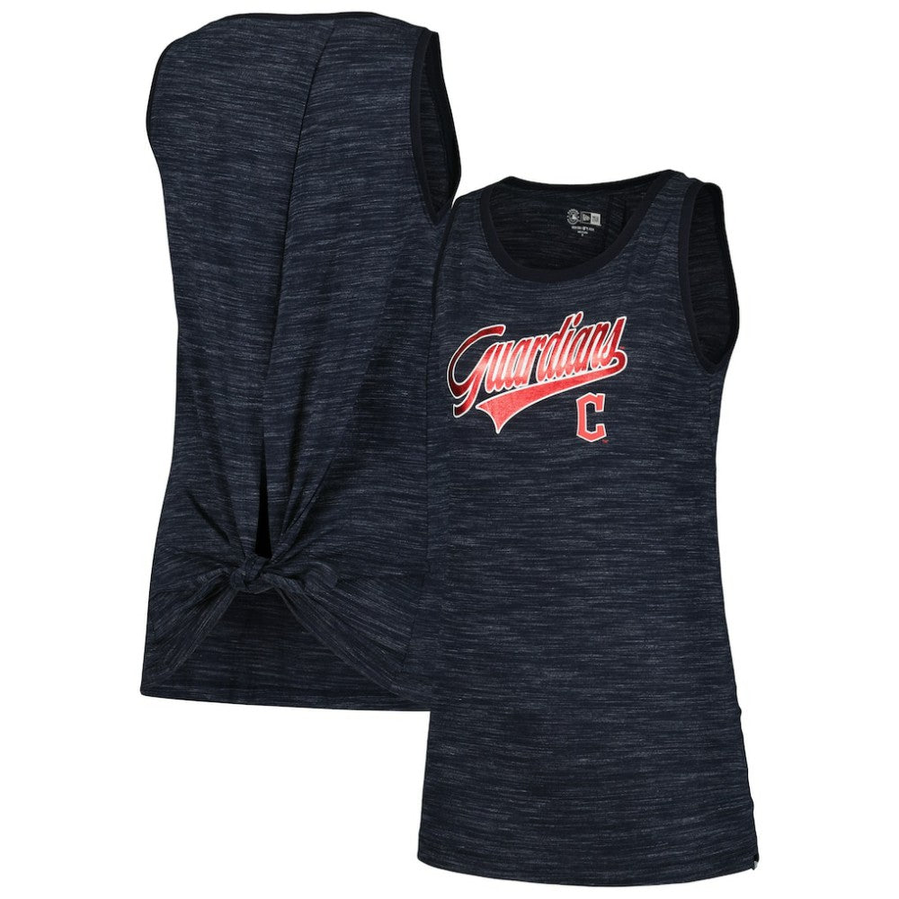 Cleveland Guardians New Era Women's Space-Dye Active Tank Top - Navy Tanks