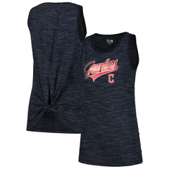 Cleveland Guardians New Era Women's Space-Dye Active Tank Top - Navy Tanks