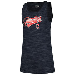 Cleveland Guardians New Era Women's Space-Dye Active Tank Top - Navy Tanks