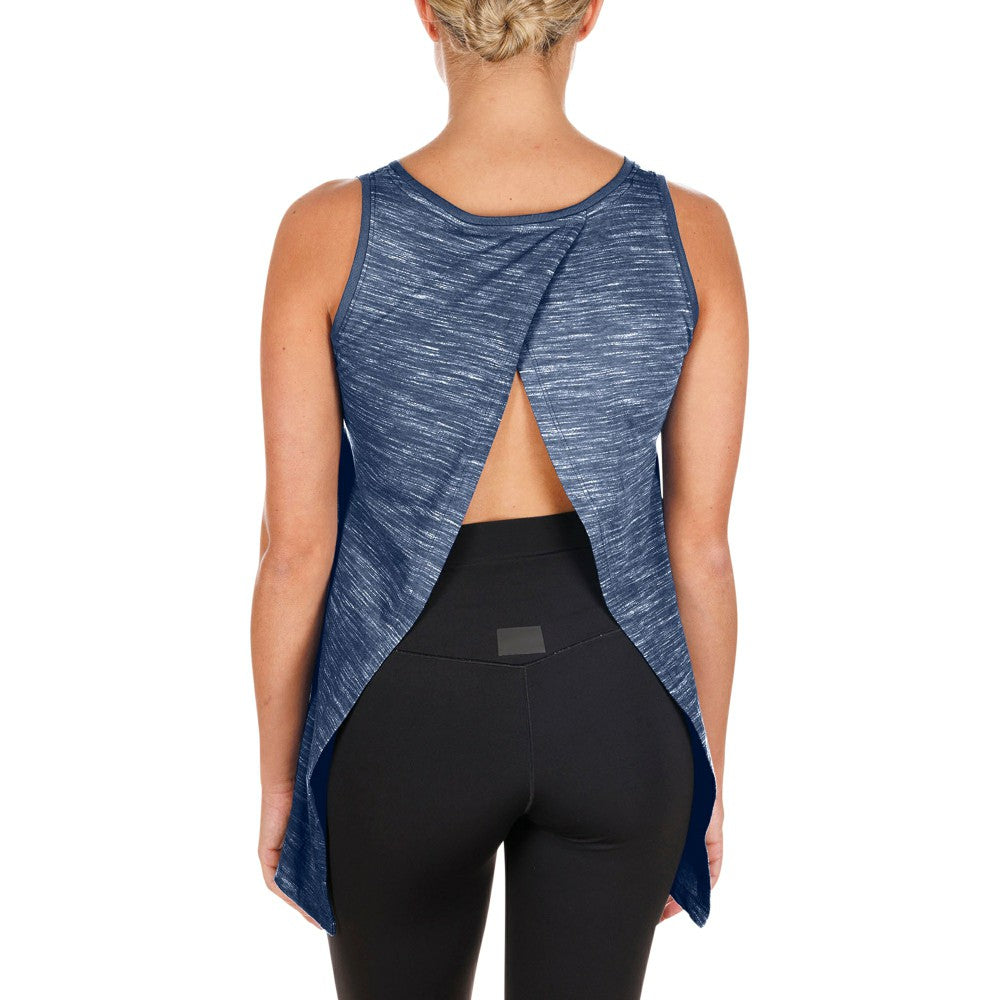 Houston Astros New Era Women's Space-Dye Active Tank Top - Navy Tanks