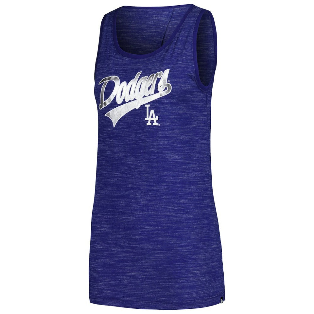 Los Angeles Dodgers New Era Women's Space-Dye Active Tank Top - Royal Tanks