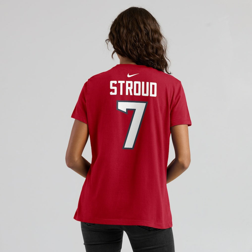 C.J. Stroud Houston Texans Women's Player Name & Number T-Shirt Red