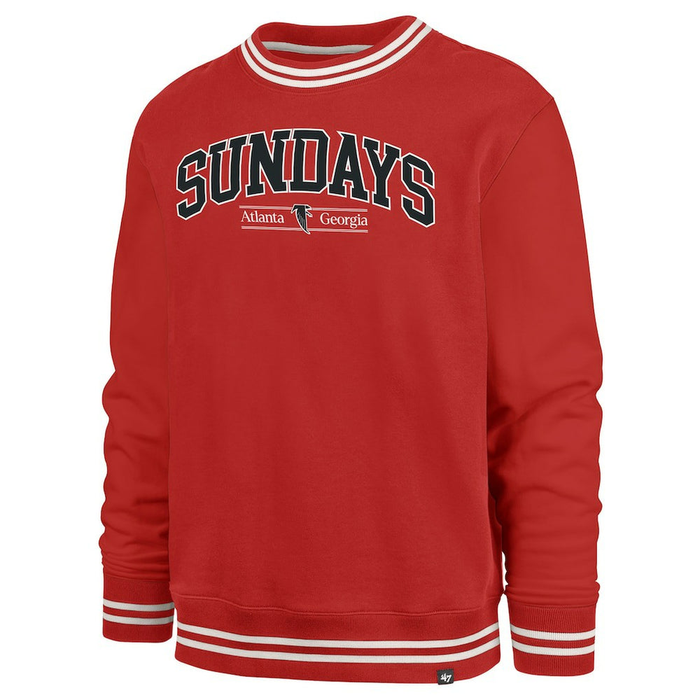 Atlanta Falcons '47 Sundays Clubhouse View Sierra Fleece Pullover Sweatshirt Red