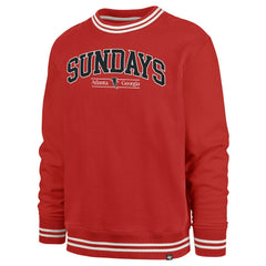 Atlanta Falcons '47 Sundays Clubhouse View Sierra Fleece Pullover Sweatshirt Red