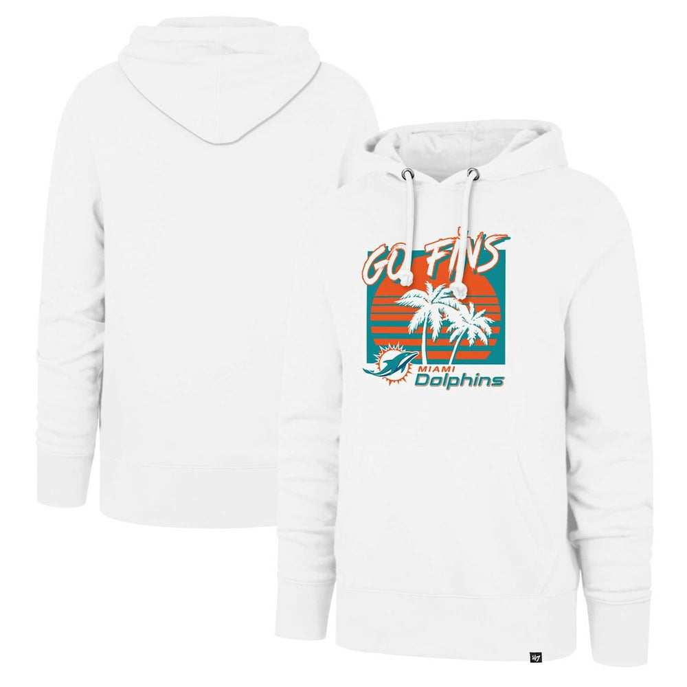 Miami Dolphins '47 Go Fins Regional Headline Pullover Hoodie White