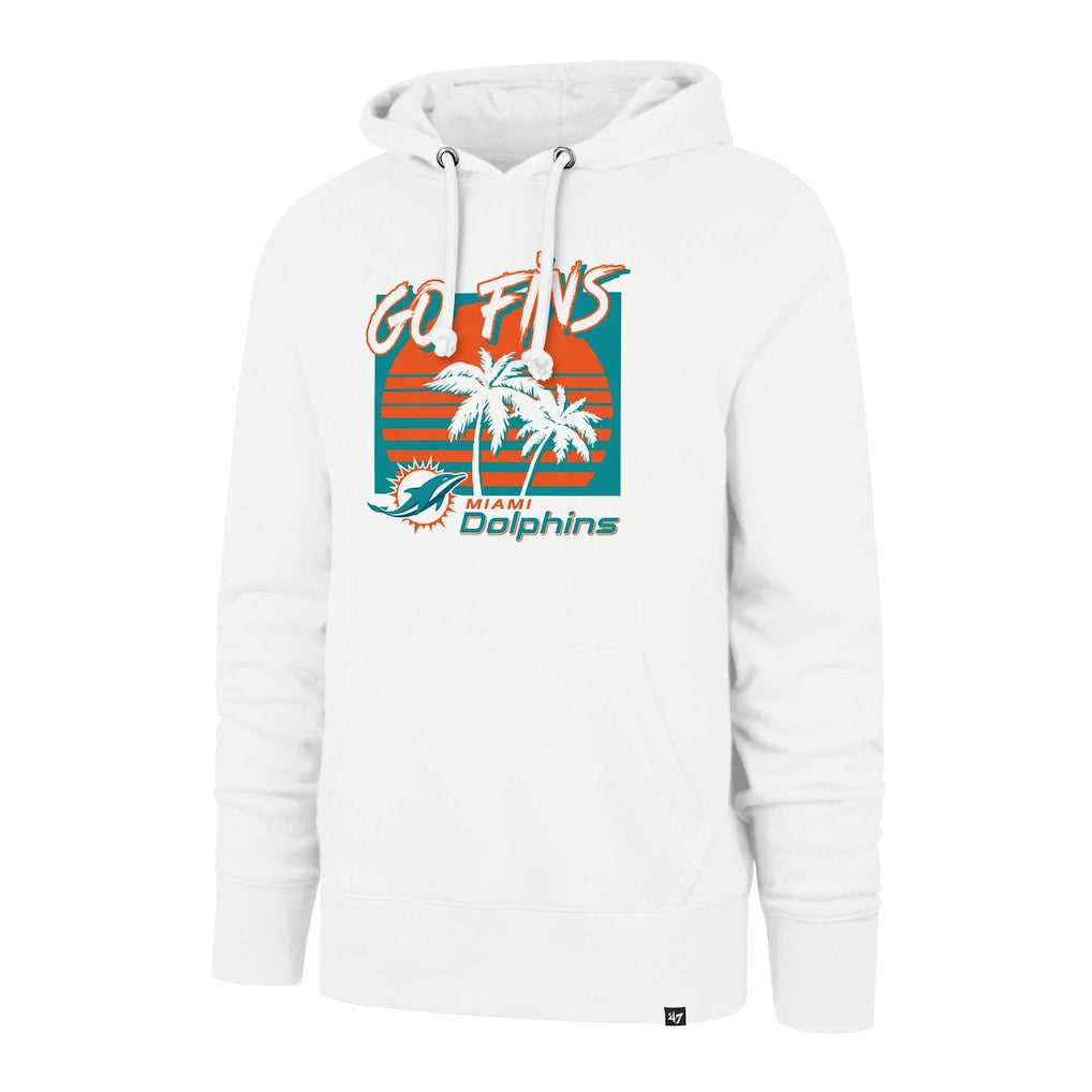 Miami Dolphins '47 Go Fins Regional Headline Pullover Hoodie White