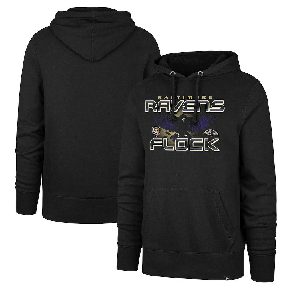Baltimore Ravens '47 Ravens Flock Regional Headline Pullover Hoodie Black