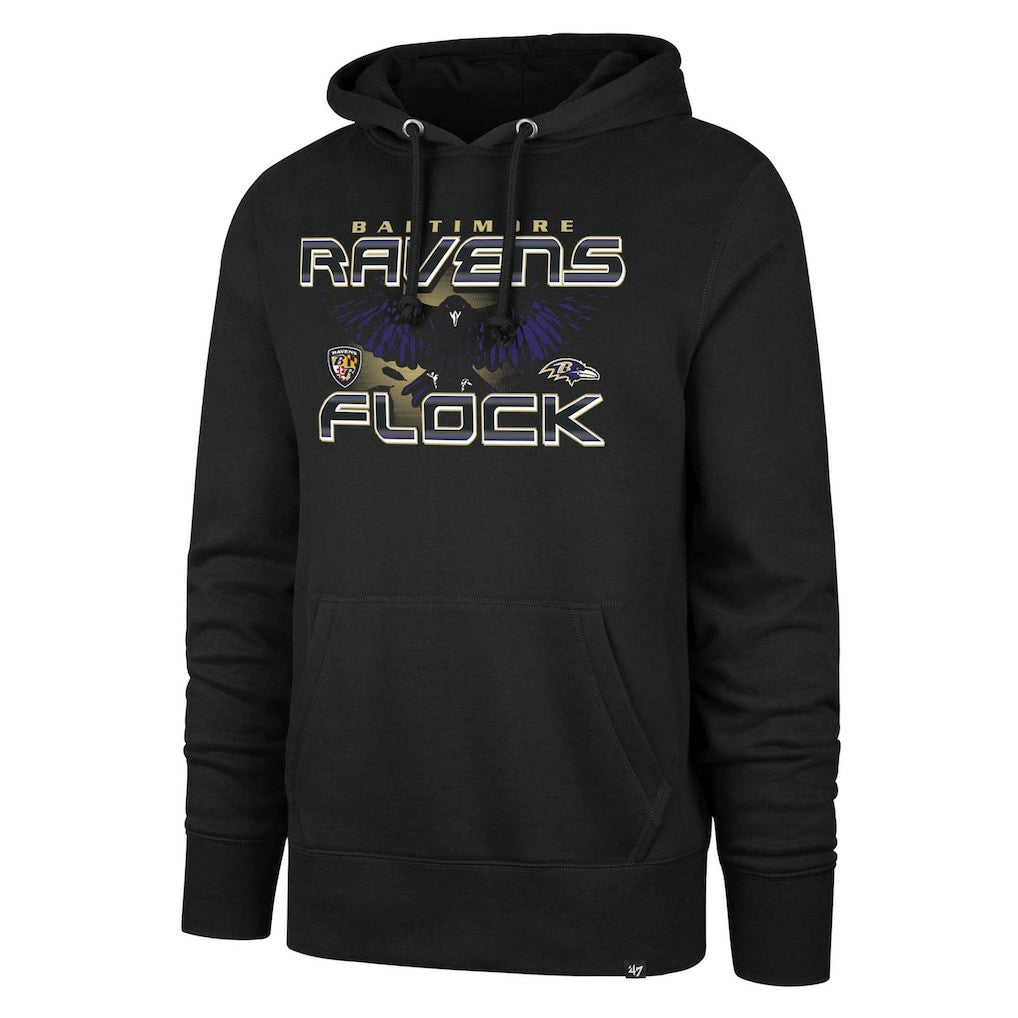 Baltimore Ravens '47 Ravens Flock Regional Headline Pullover Hoodie Black