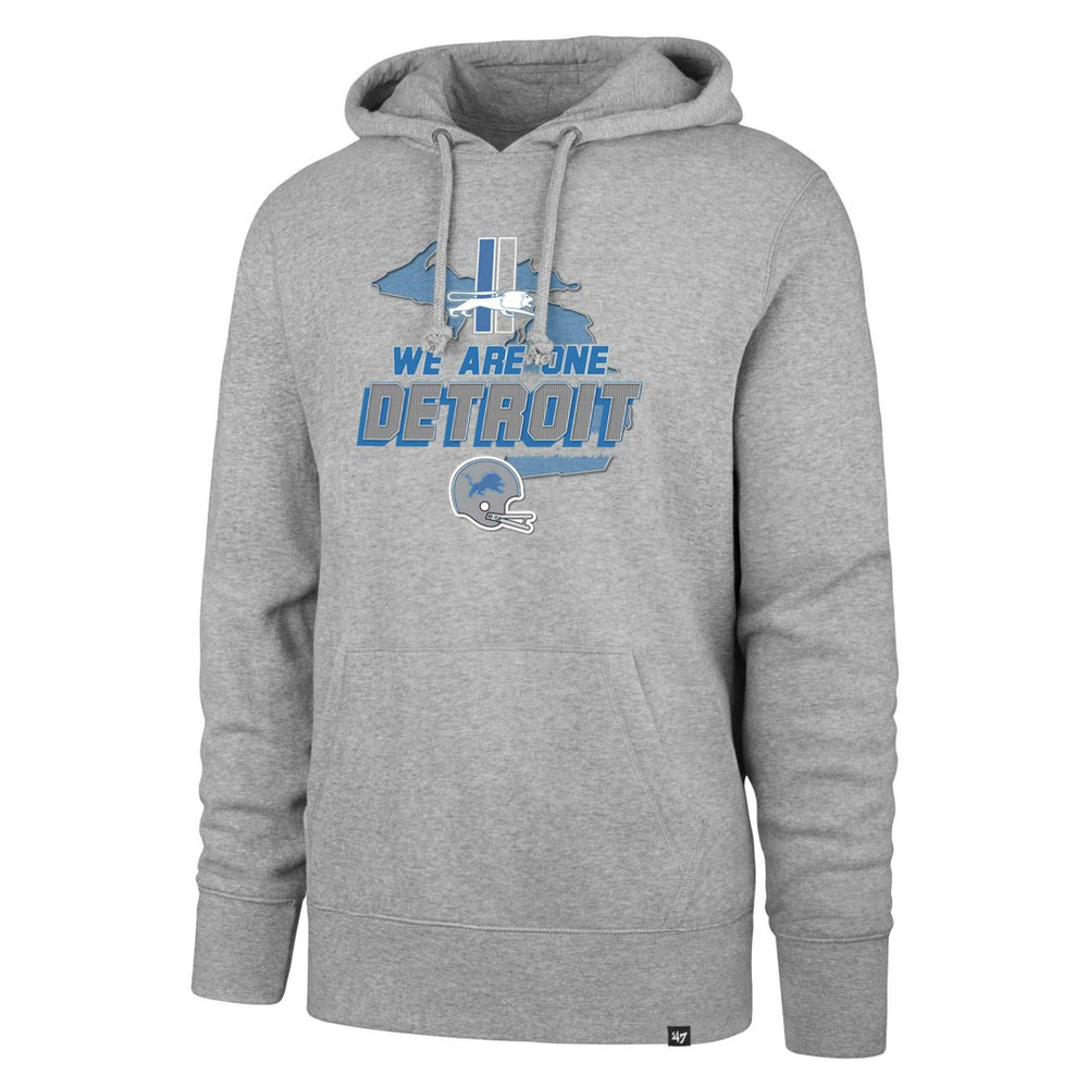 Detroit Lions '47 We Are One Regional Headline Pullover Hoodie Gray