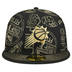 Phoenix Suns 59FIFTY Day Allover Print Stencil Fitted Hat Black