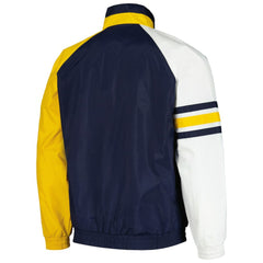 Milwaukee Brewers Starter Elite Raglan Half-Zip Jacket - Navy/Gold Jackets