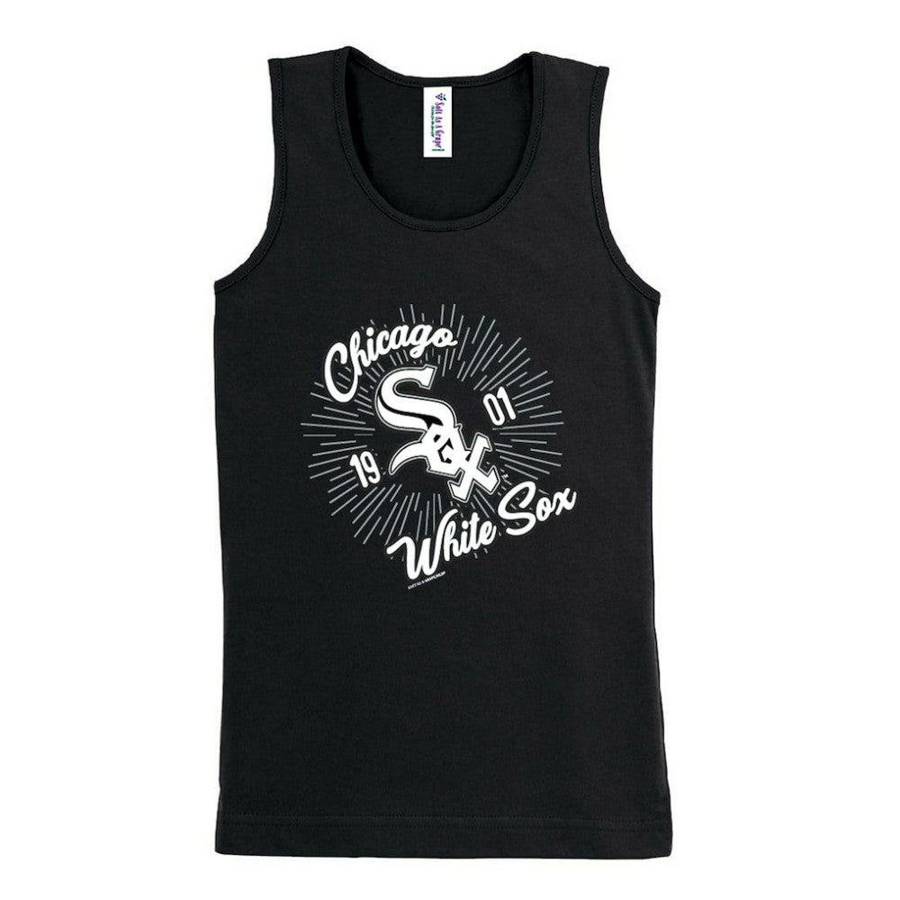 Chicago White Sox Soft as a Grape Girls Youth Tank Top - Black Tanks
