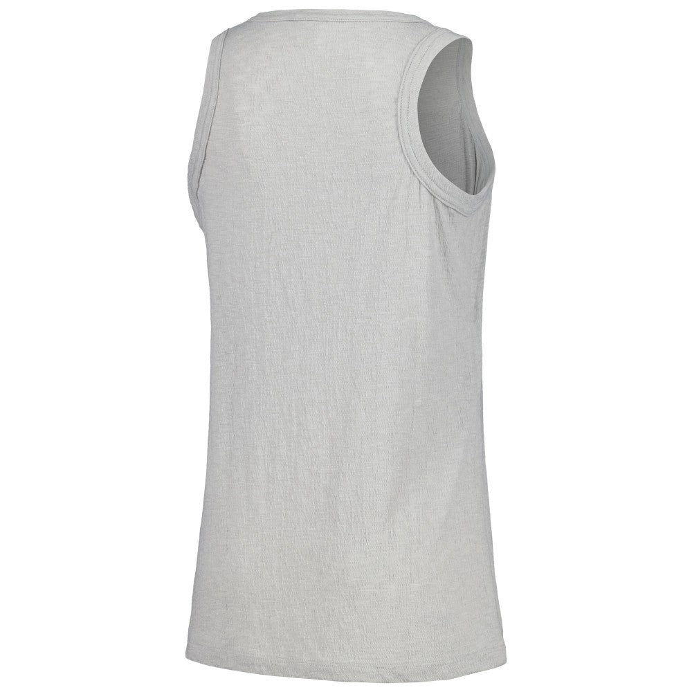 Miami Marlins Soft as a Grape Women's Gauze High Neck Tank Top - Gray Tanks
