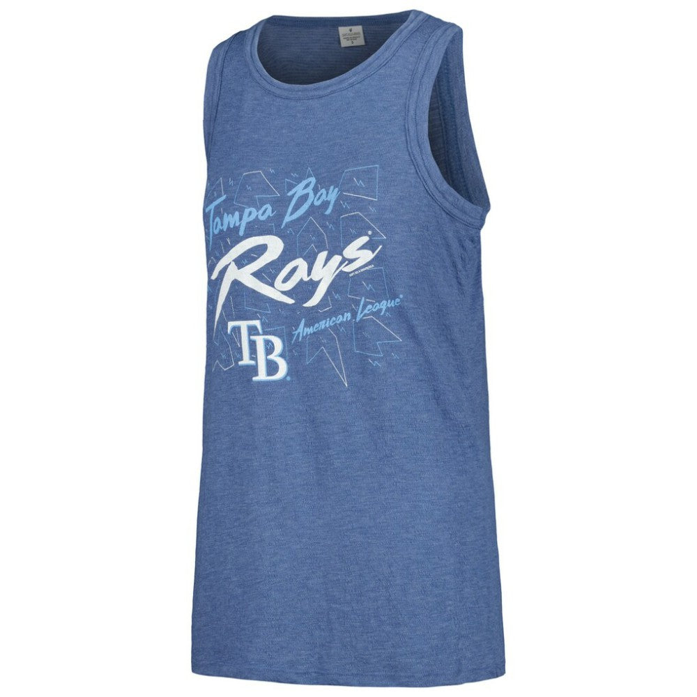 Tampa Bay Rays Soft as a Grape Women's Gauze High Neck Tank Top - Navy Tanks