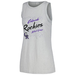 Colorado Rockies Soft as a Grape Women's Gauze High Neck Tank Top - Gray Tanks