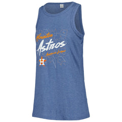 Houston Astros Soft as a Grape Women's Gauze High Neck Tank Top - Navy Tanks