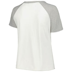 Chicago White Sox Soft as a Grape Women's Plus Size Baseball Raglan T-Shirt - White T-shirts