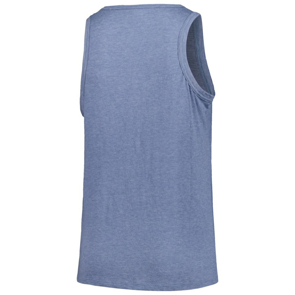 Atlanta Braves Soft as a Grape Women's Plus Size Curvy High Neck Tri-Blend Tank Top - Navy Tanks