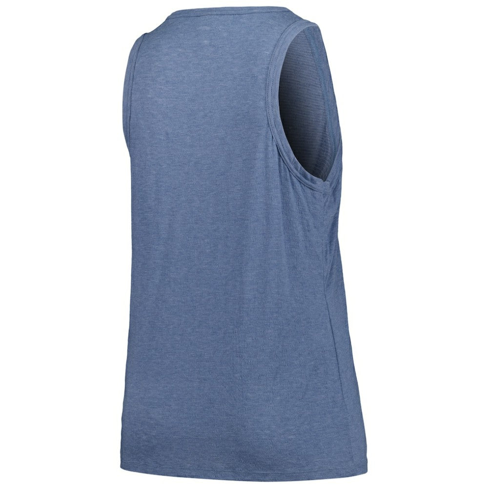 Boston Red Sox Soft as a Grape Women's Plus Size Curvy High Neck Tri-Blend Tank Top - Navy Tanks
