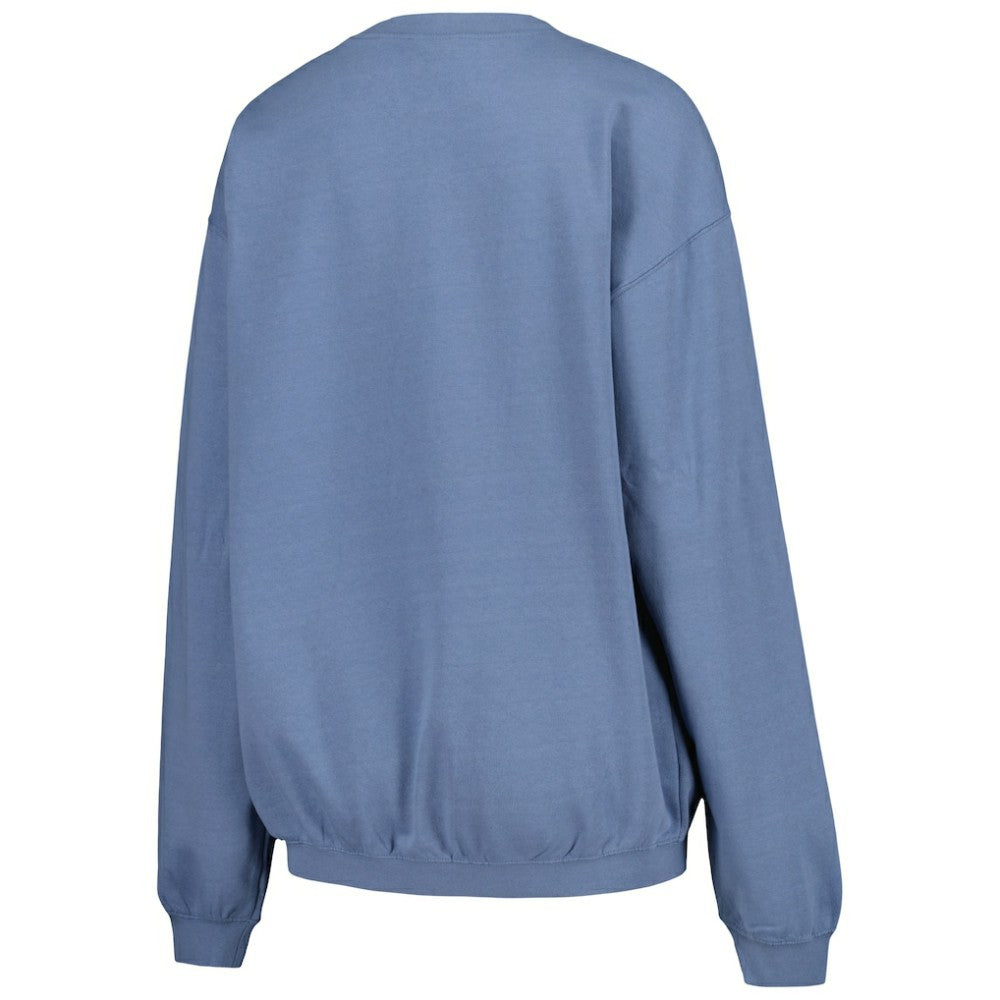 Houston Astros Soft as a Grape Women's Pigment Dye Pullover Sweatshirt - Navy Pullover