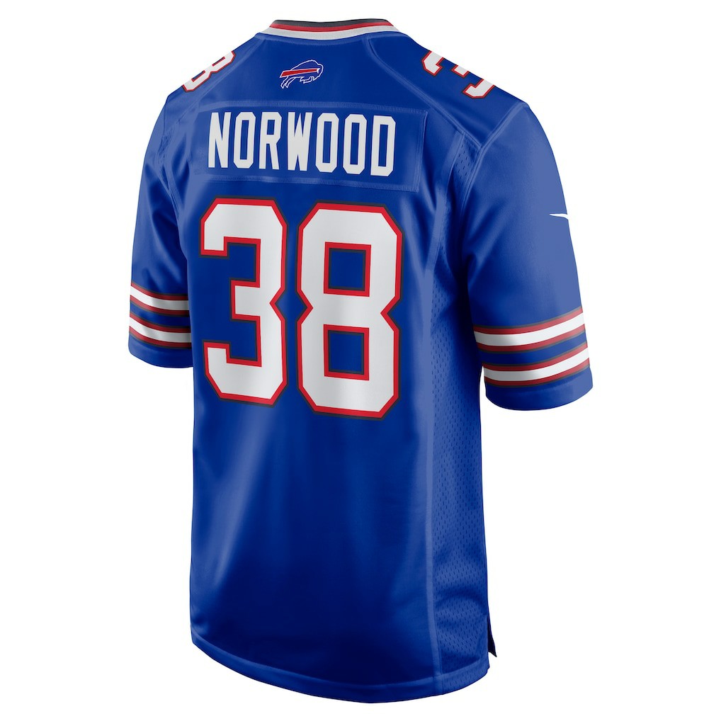 Tre Norwood Buffalo Bills Team Game Jersey Royal