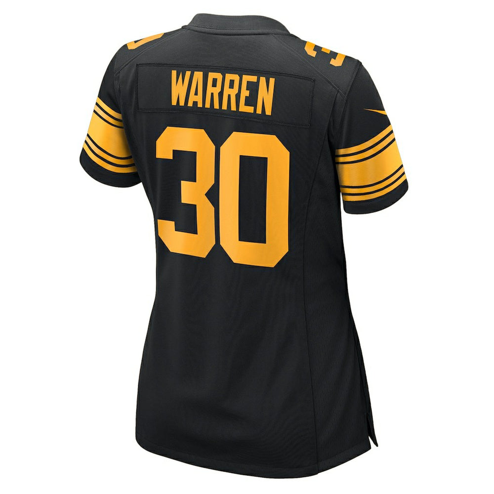 Jaylen Warren Pittsburgh Steelers Women's Alternate Game Jersey Black