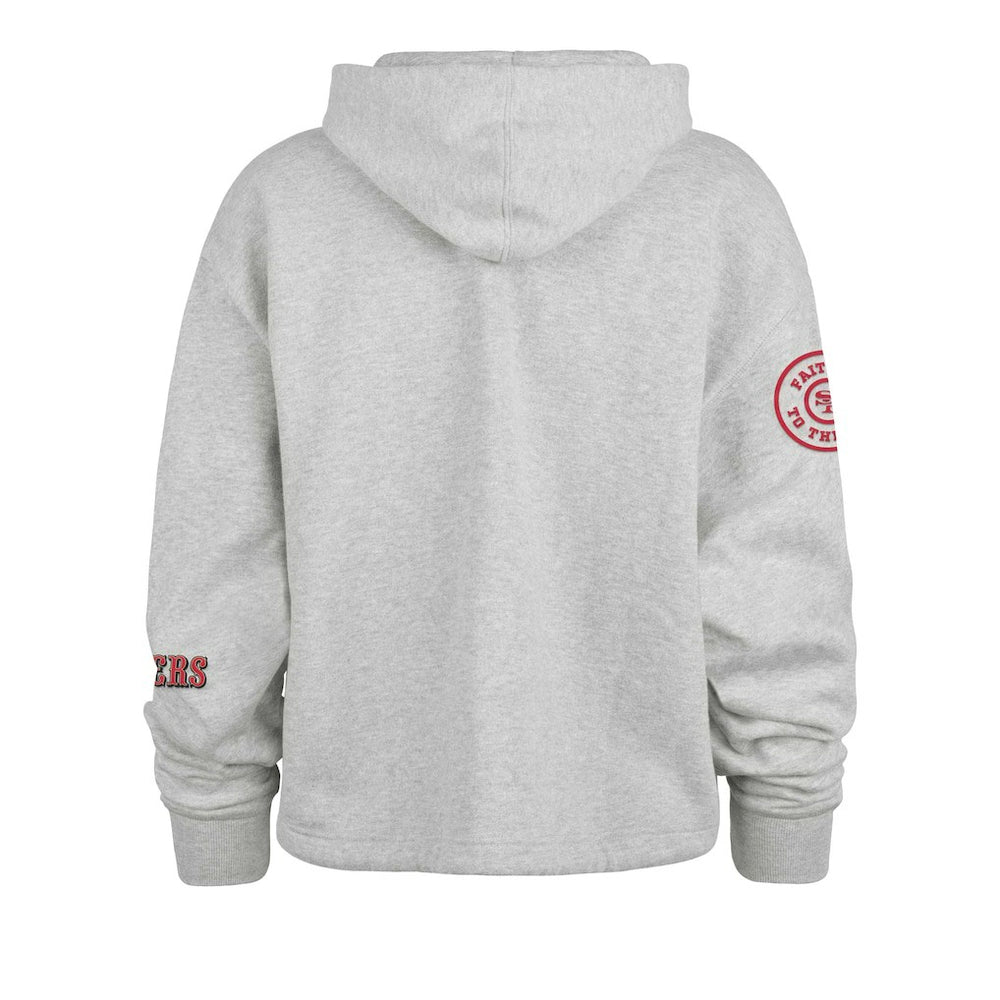 San Francisco 49ers '47 Women's High Hopes Long Sleeve Cropped Hoodie Heather Gray
