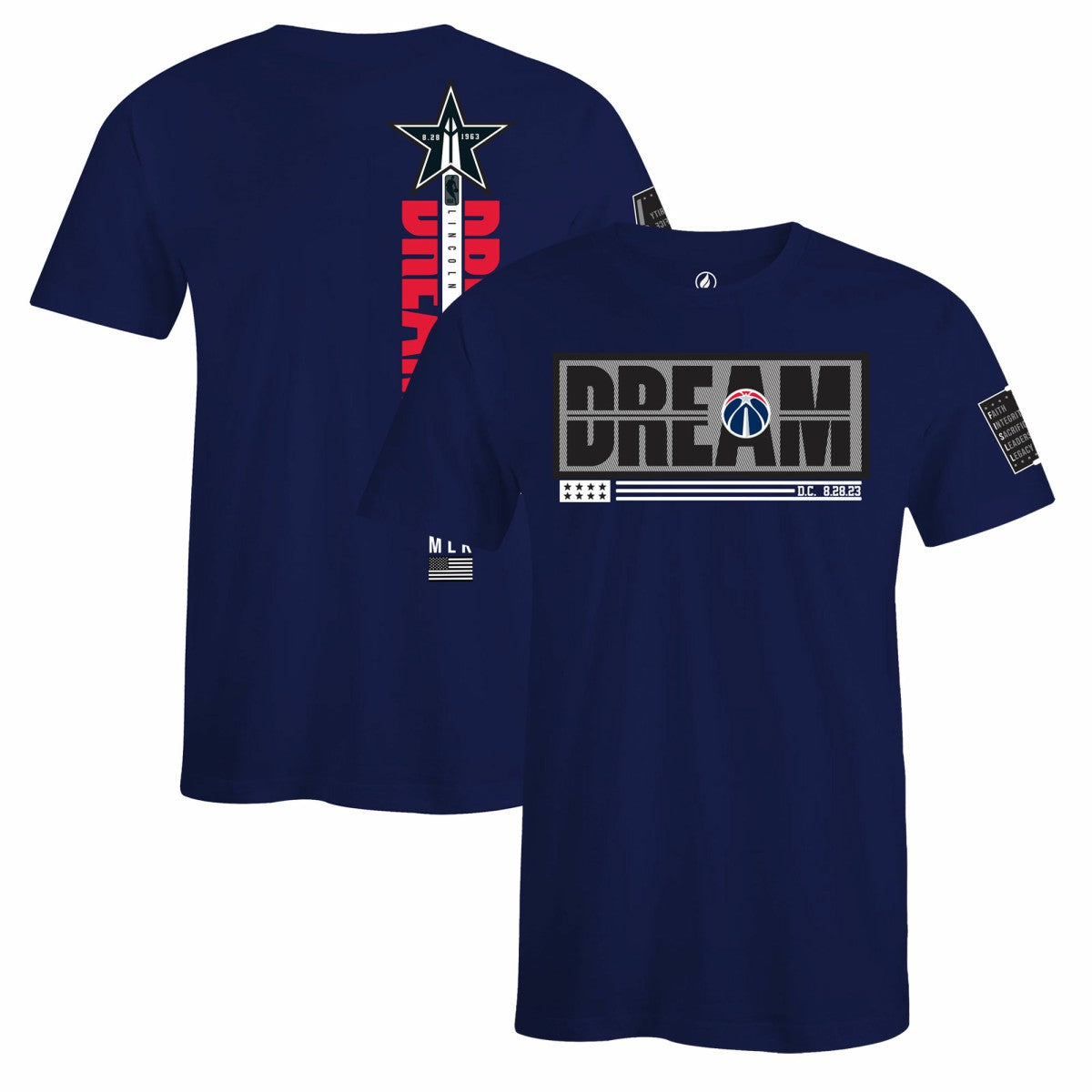 Washington Wizards FISLL x Black History Collection Unisex T-Shirt - Navy