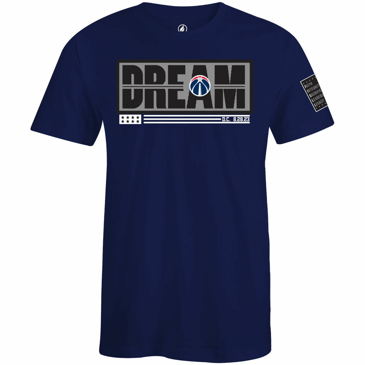 Washington Wizards FISLL x Black History Collection Unisex T-Shirt - Navy